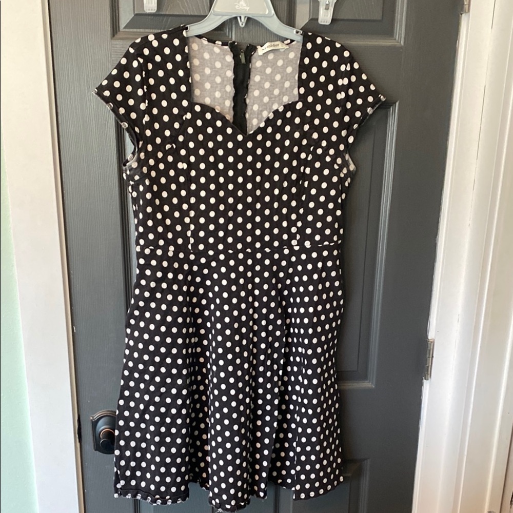 Polka Dot Black and White Dress